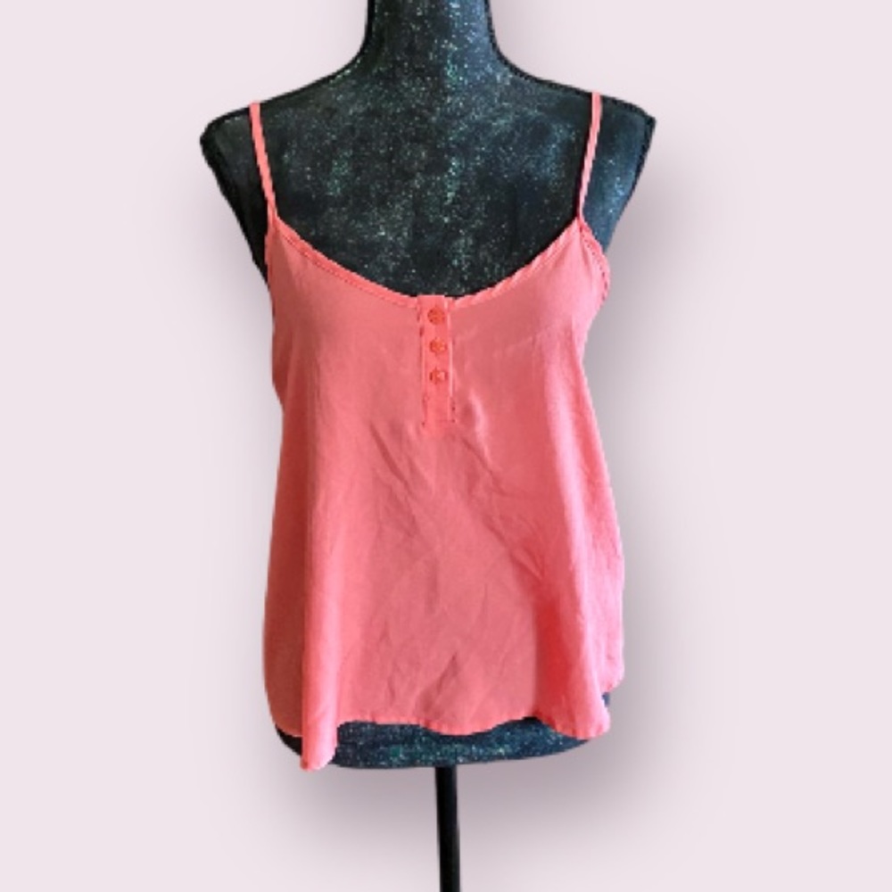 Forever 21 Silky Coral Button Front Detail Camisole